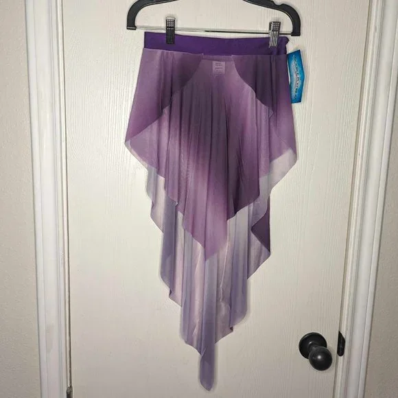NWT - Girls Ombre Mesh Handkerchief Skirt * M/L - Picture 3 of 8